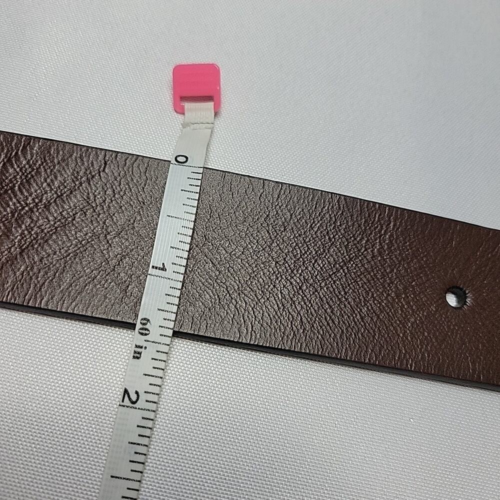 Wide Leather Women’s 1.5 inch wide Dark brown belt size M NEW Classic Staple - Picture 6 of 7